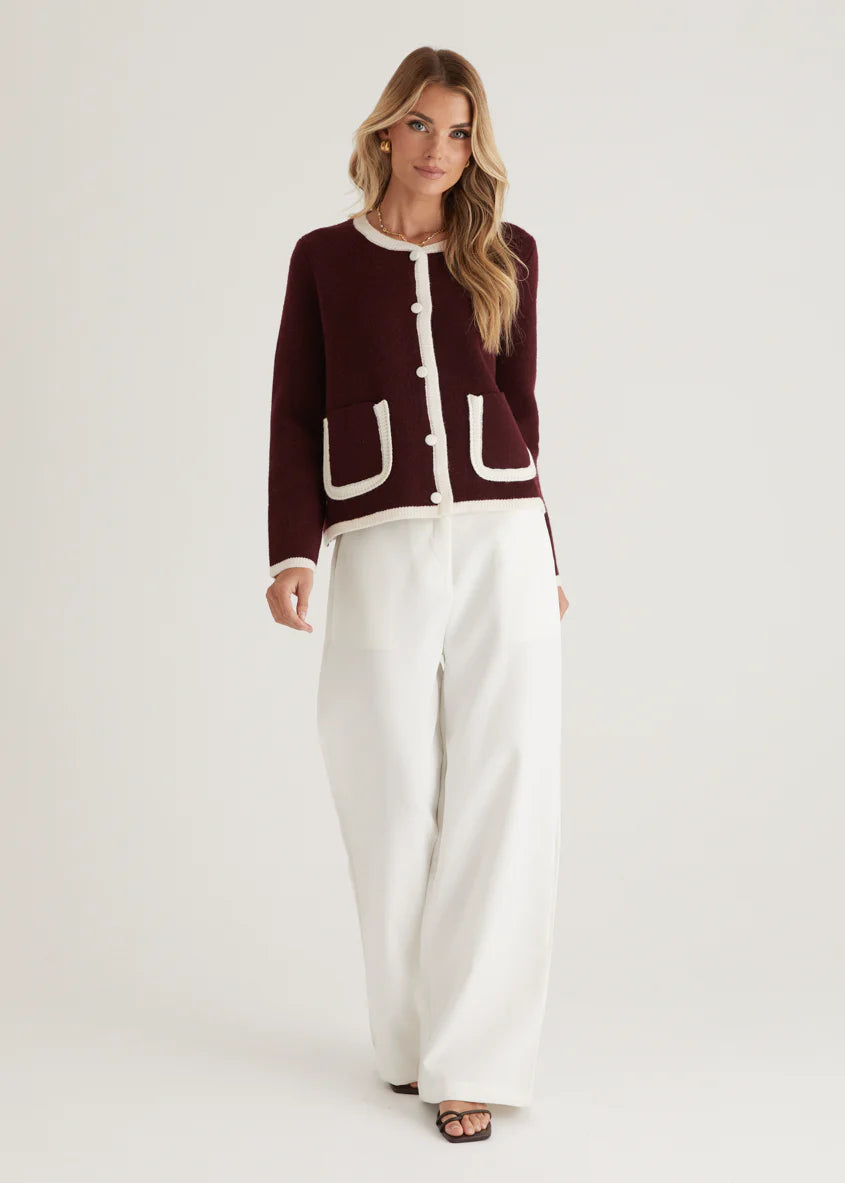 Roselia Sweater - Wine