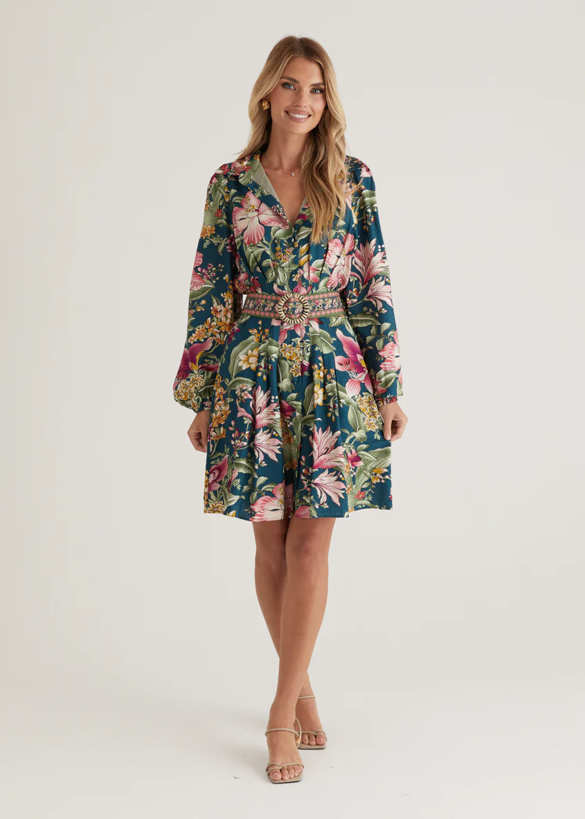 Melville Dress - Emerald Native