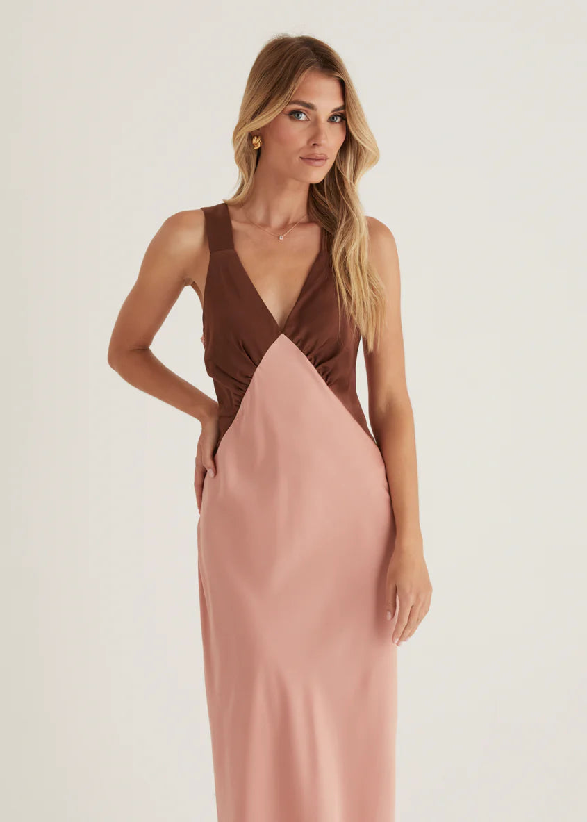 Taleena Maxi Dress - Chocolate Splice