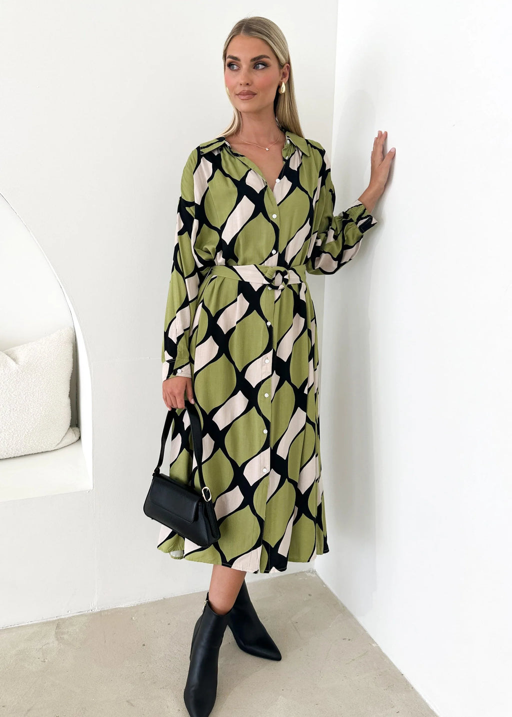 Carlaa Midi Dress - Olive Kennedy