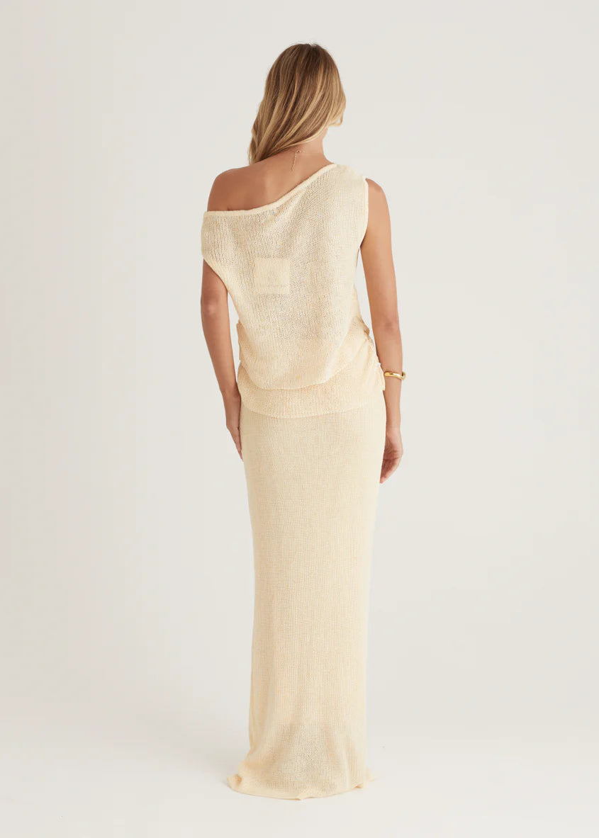 Zion Knit Maxi Skirt - Butter