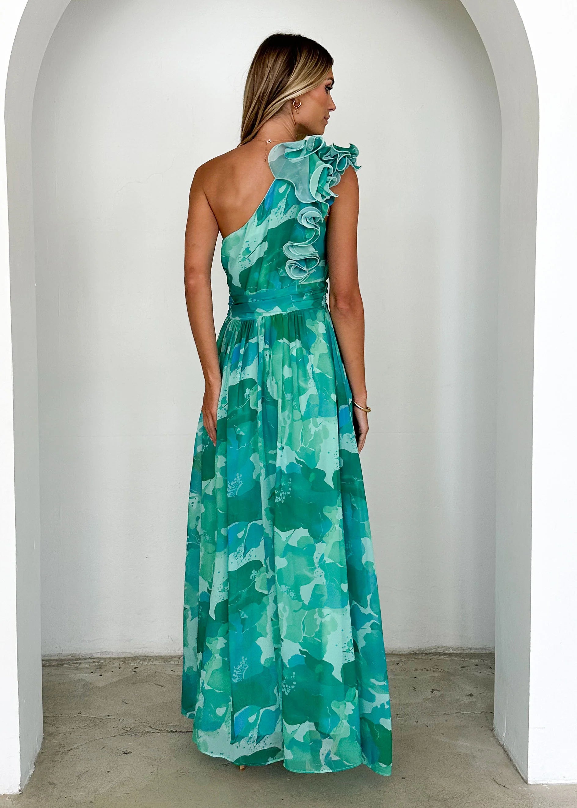 Layana Maxi Dress - Green Rush