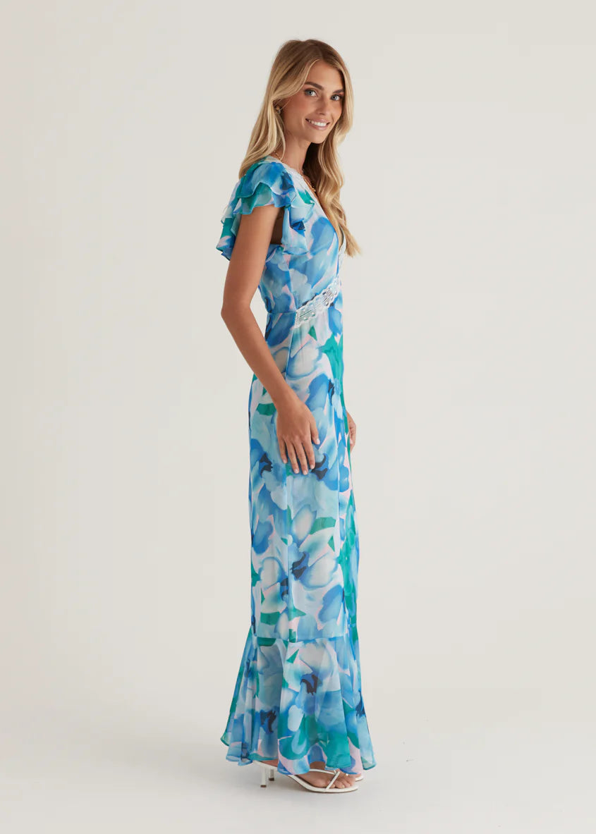 Peyton Maxi Dress - Blue Blooms