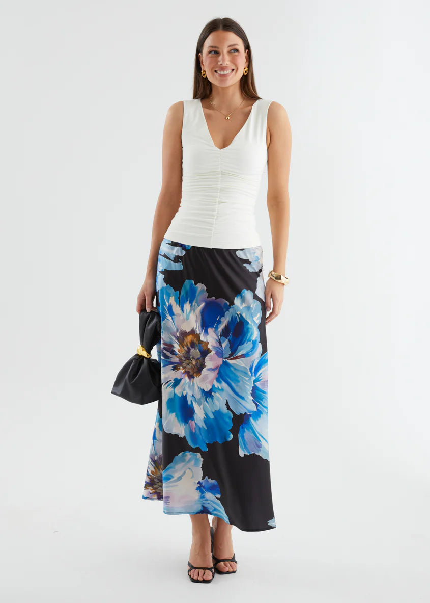 Allie Maxi Skirt - Midnight Bloom