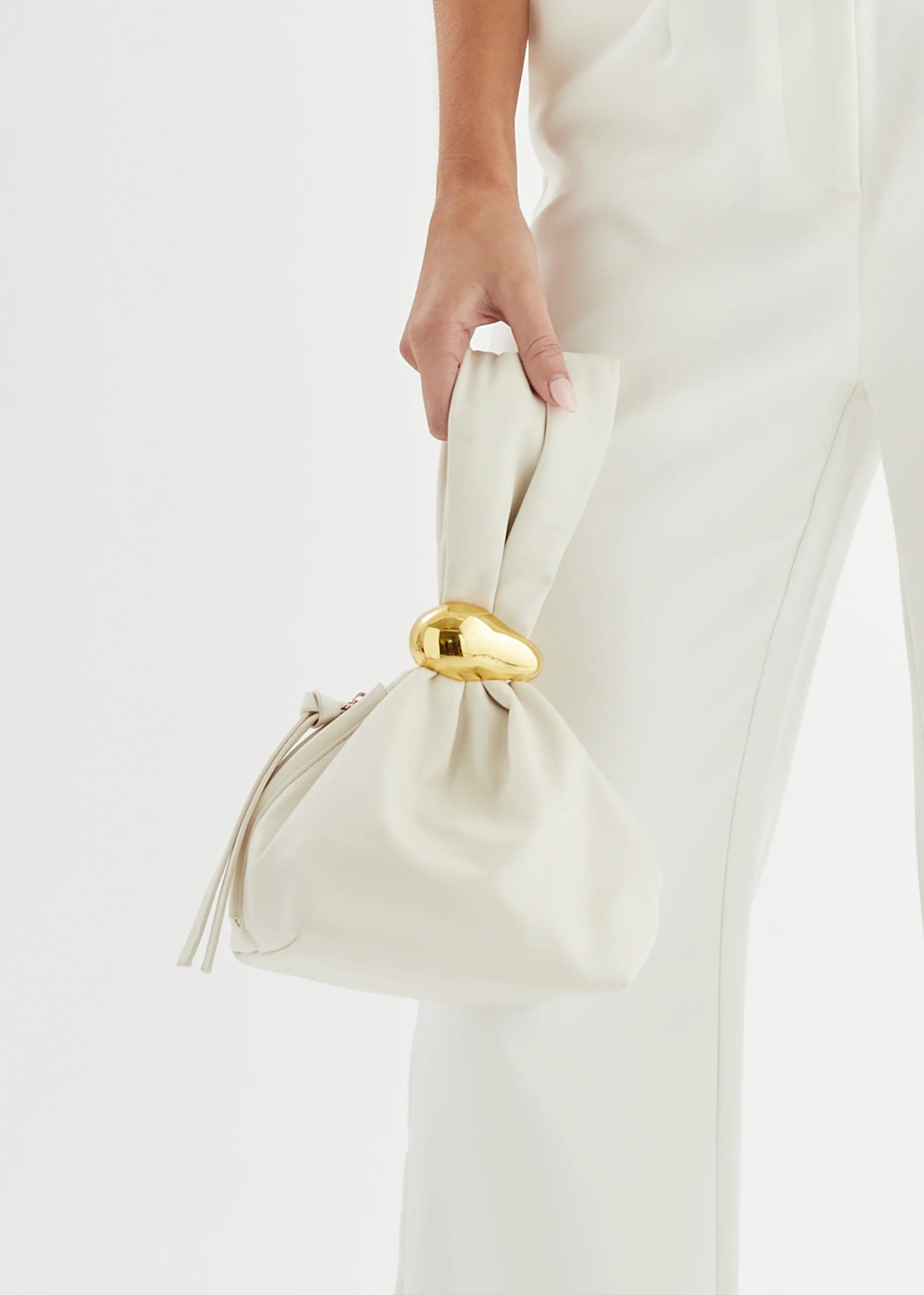 Lucia Handle Bag - Bone