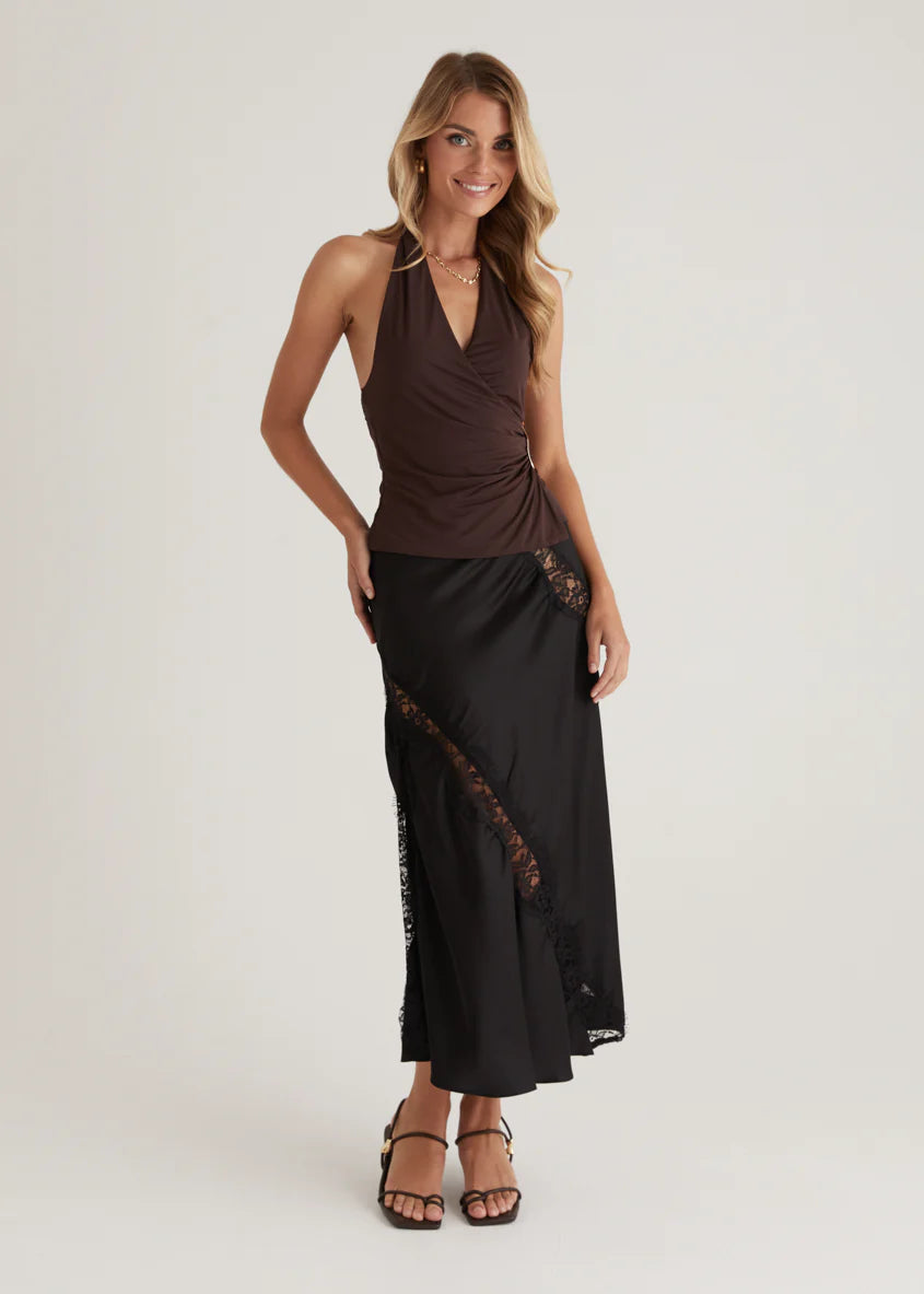 Selena Midi Skirt - Black