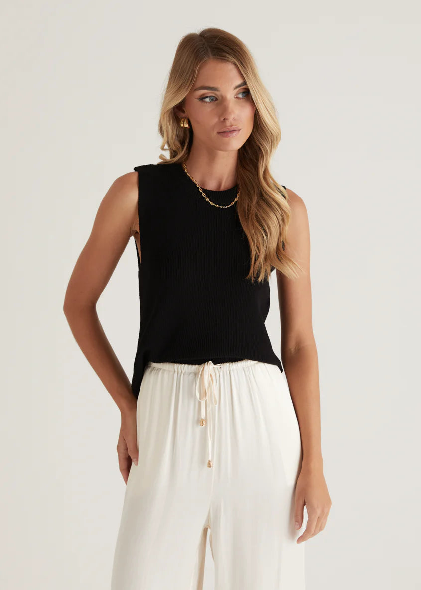 Jaylee Knit Tank - Black
