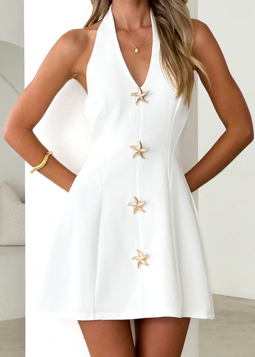 Oaklyn Halter Dress - Off White
