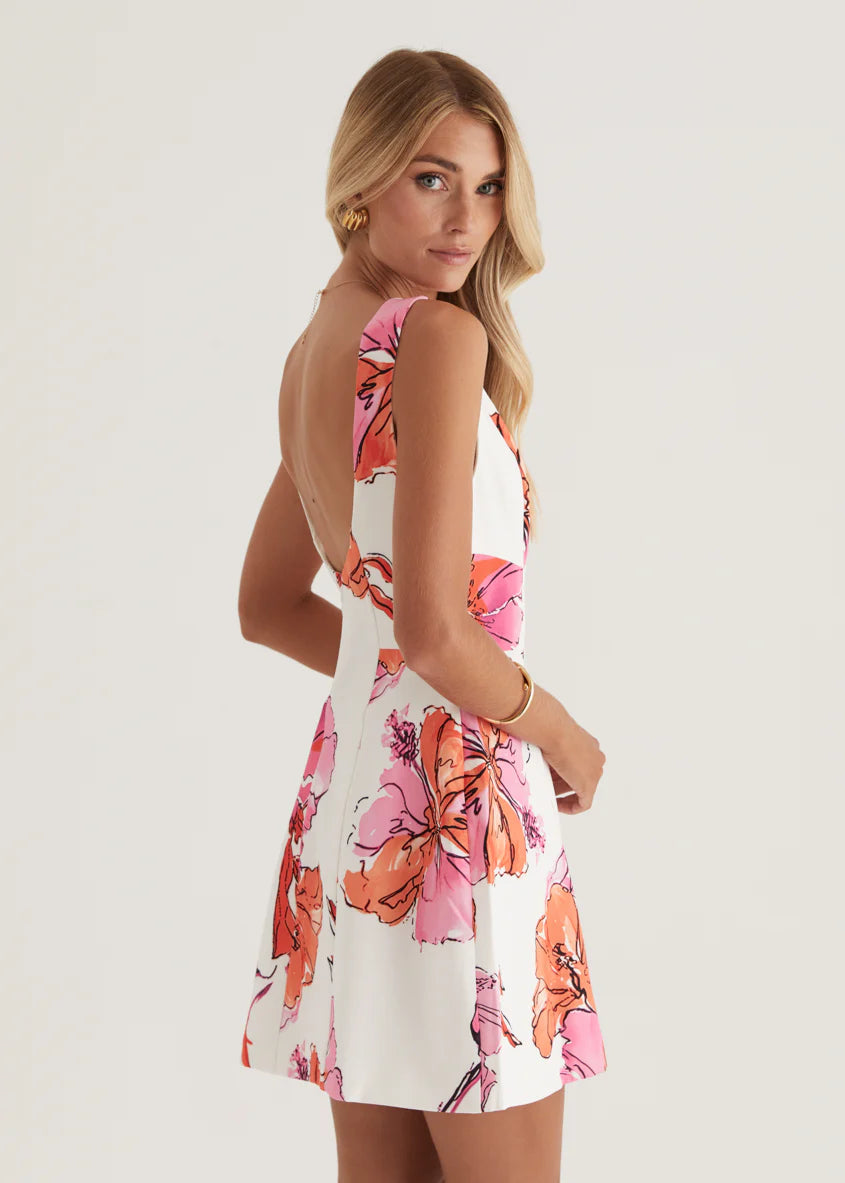 Clarissa Dress - White Floral