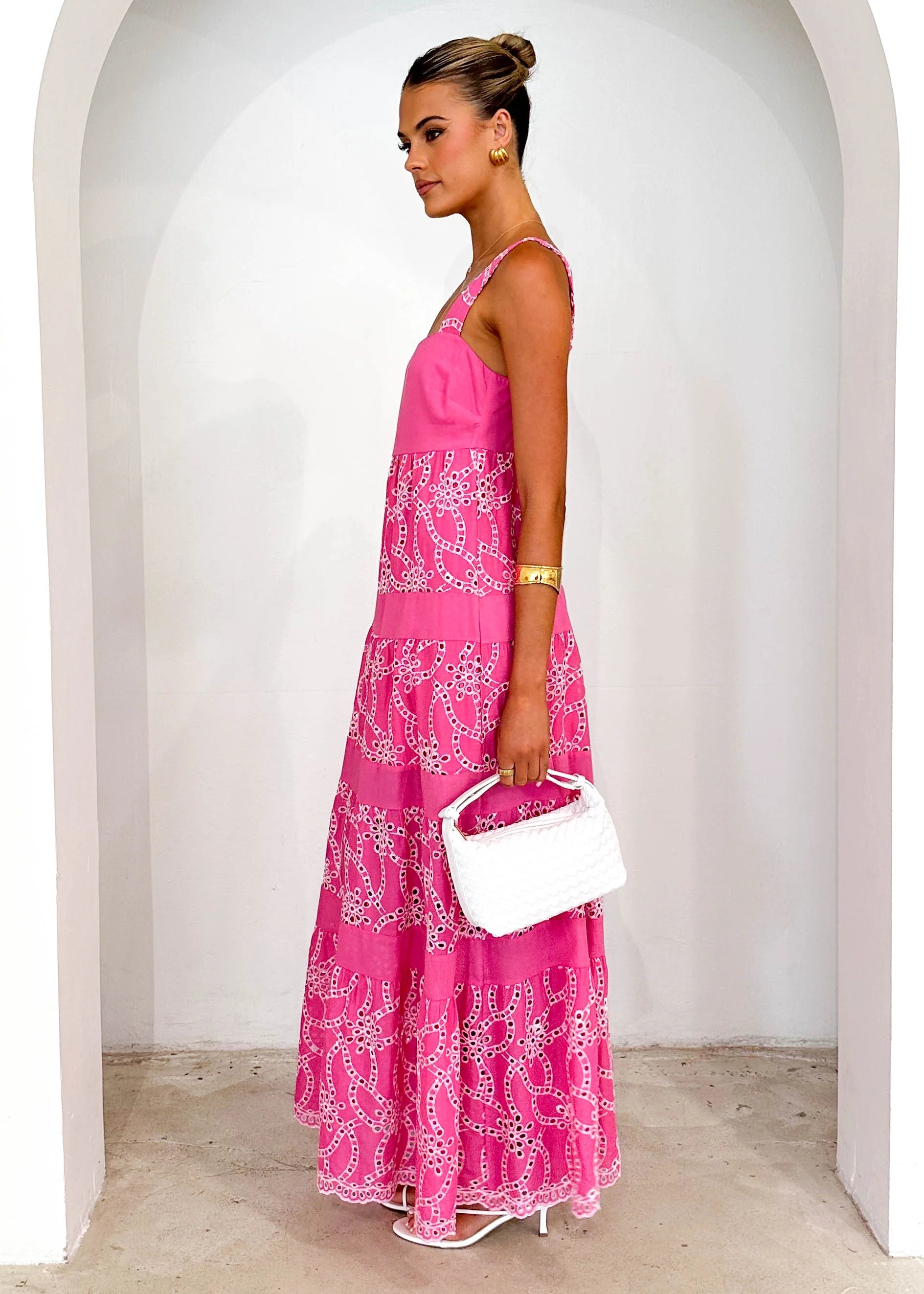 Fiori Maxi Dress - Pink Anglaise