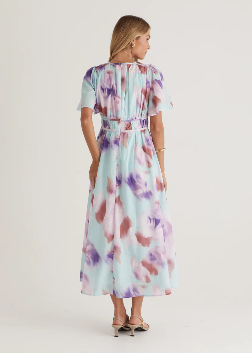 Yuliana Midi Dress - Lilac Floral