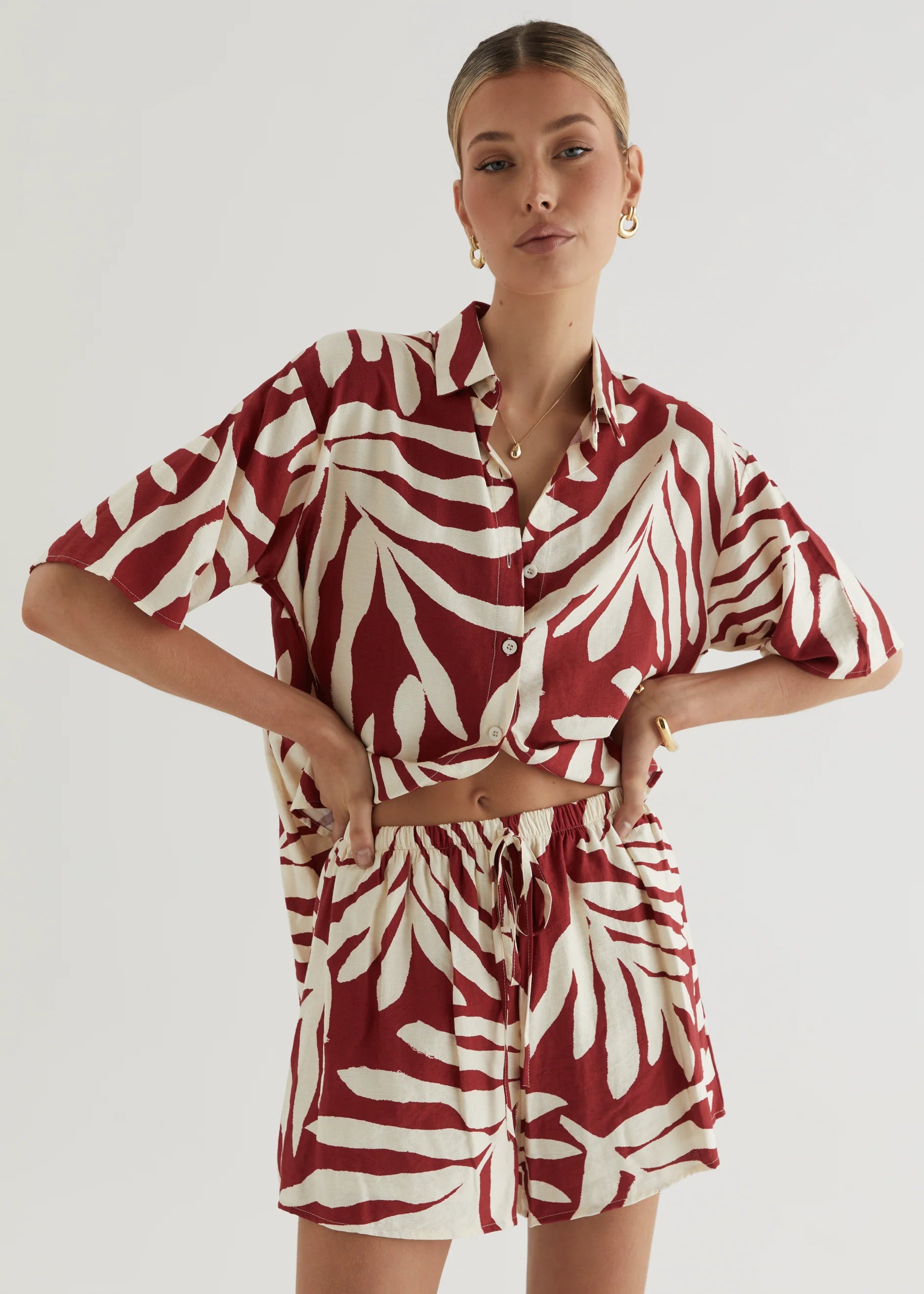 Tarshah Set - Ruby Leaf