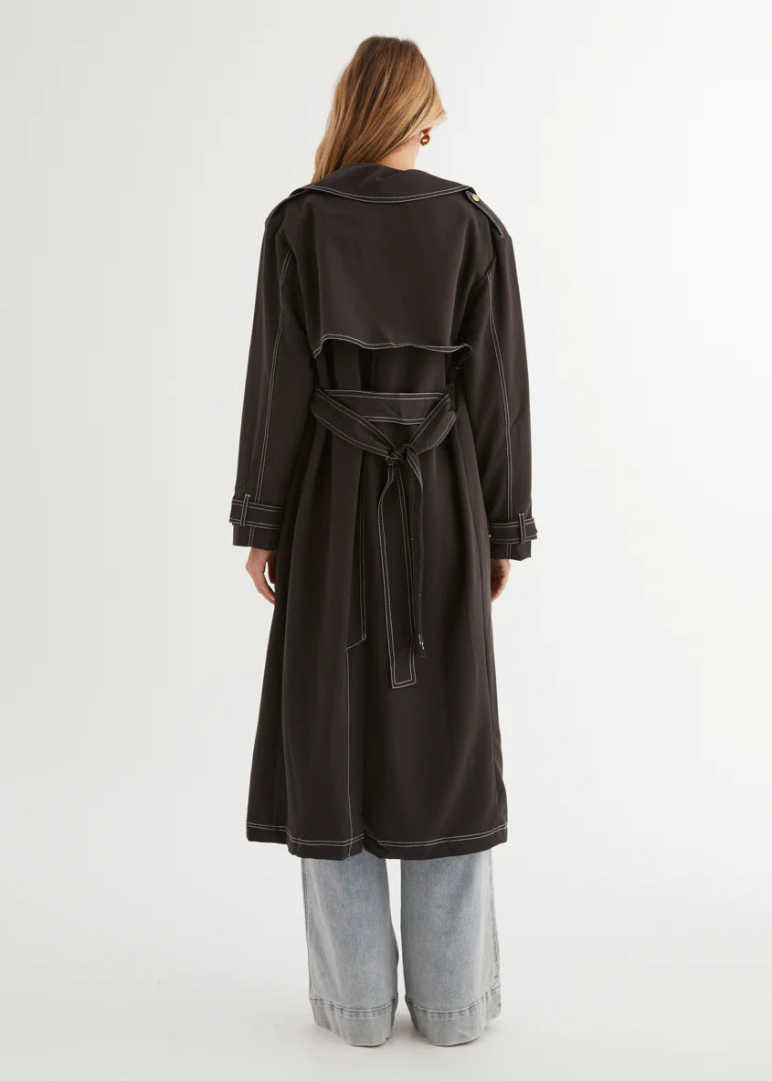 Jaidie Trench Coat - Black