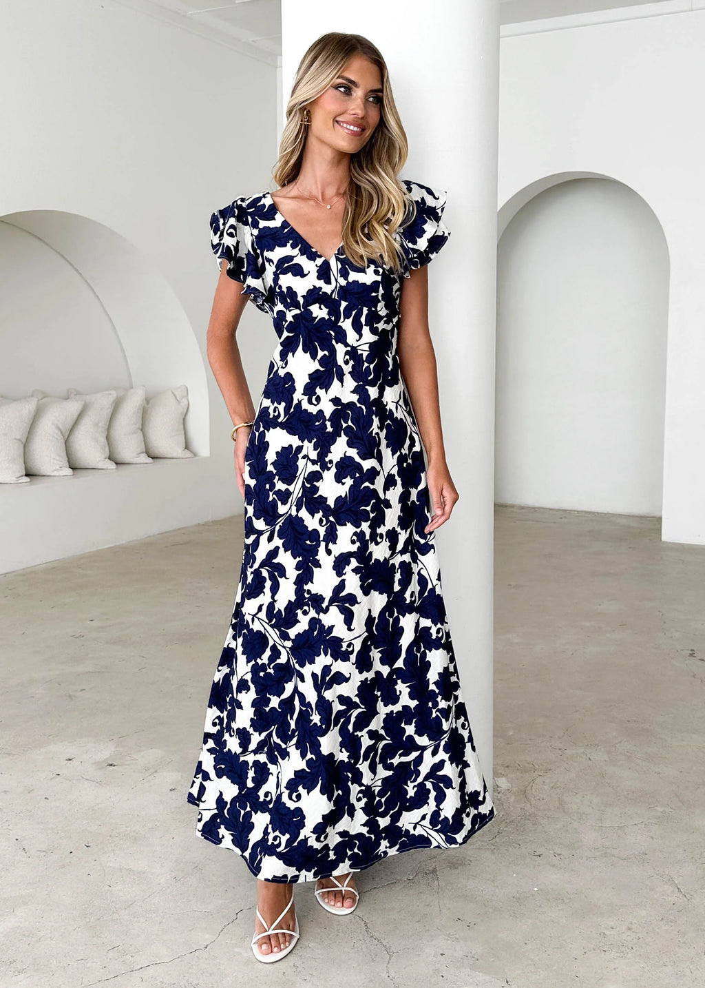 Xandra Maxi Dress - Navy Paisley