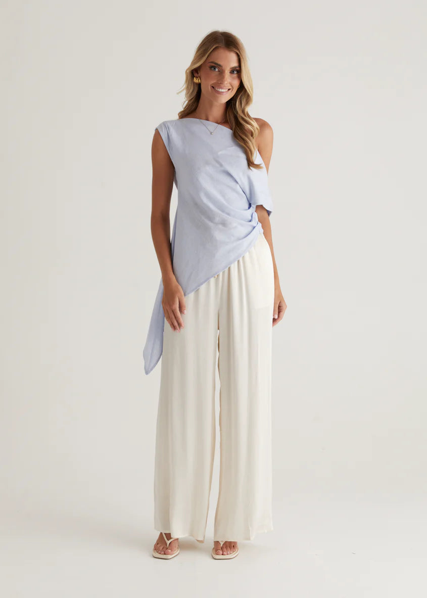 Kylo One Shoulder Top - Blue