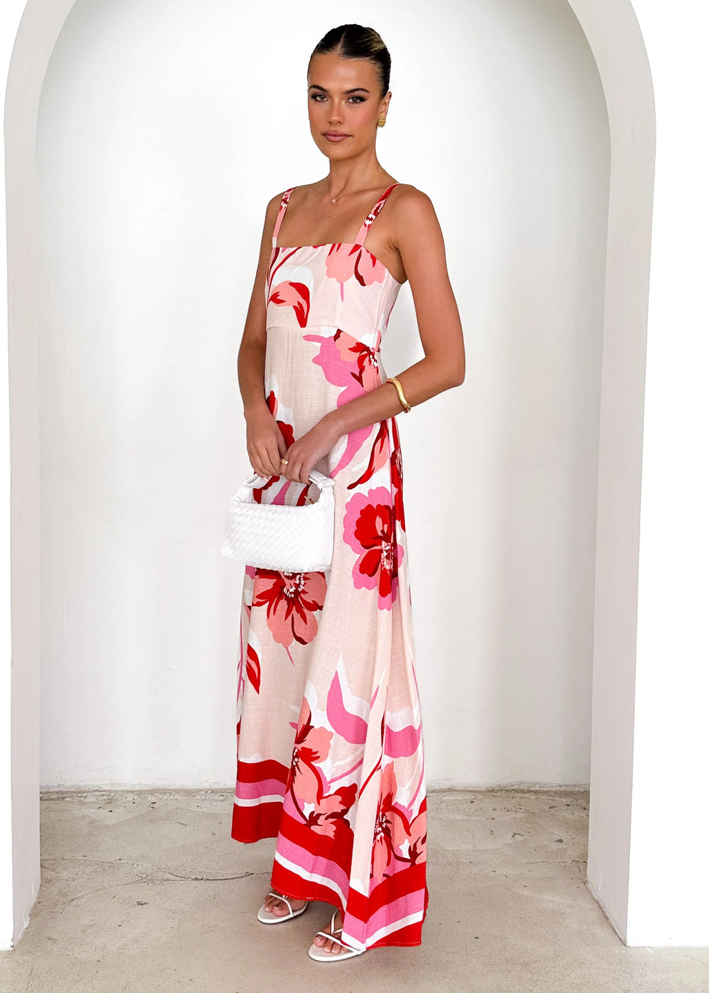 Maxine Maxi Dress - Red Rosabel