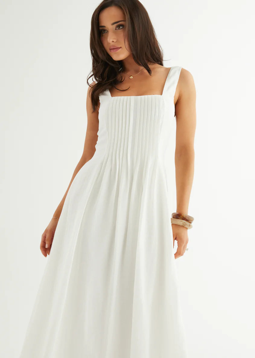 Neishia Midi Dress - Off White
