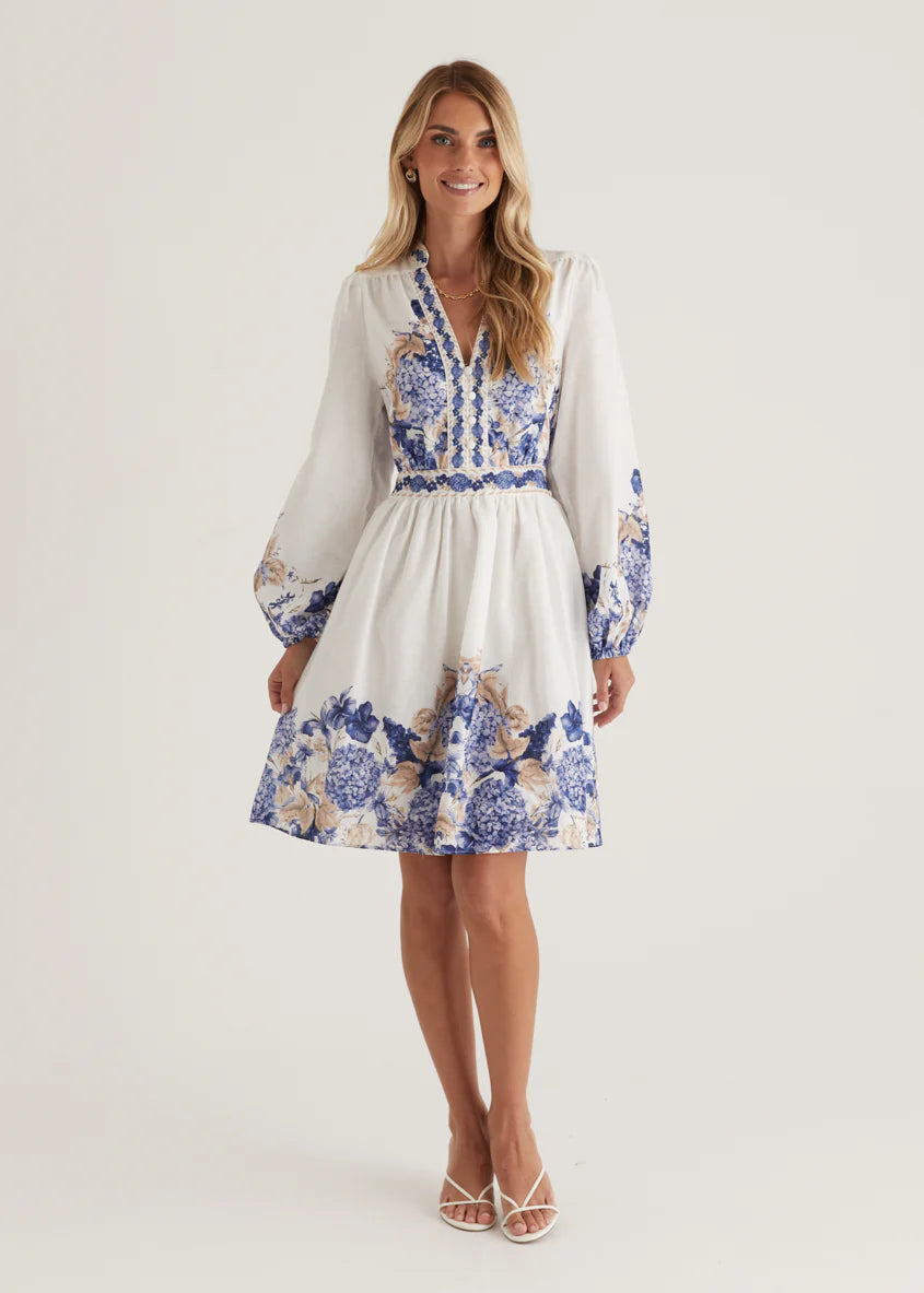 Veracruz Dress - White Hydrangea