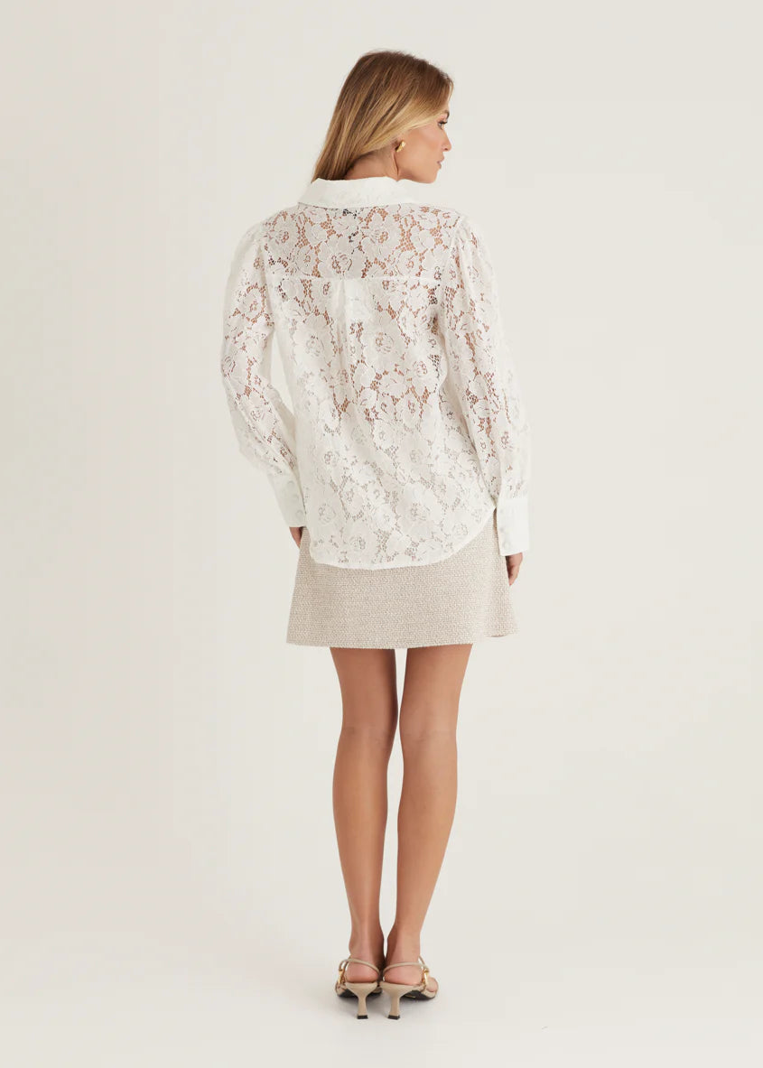 Aira Shirt - White Lace
