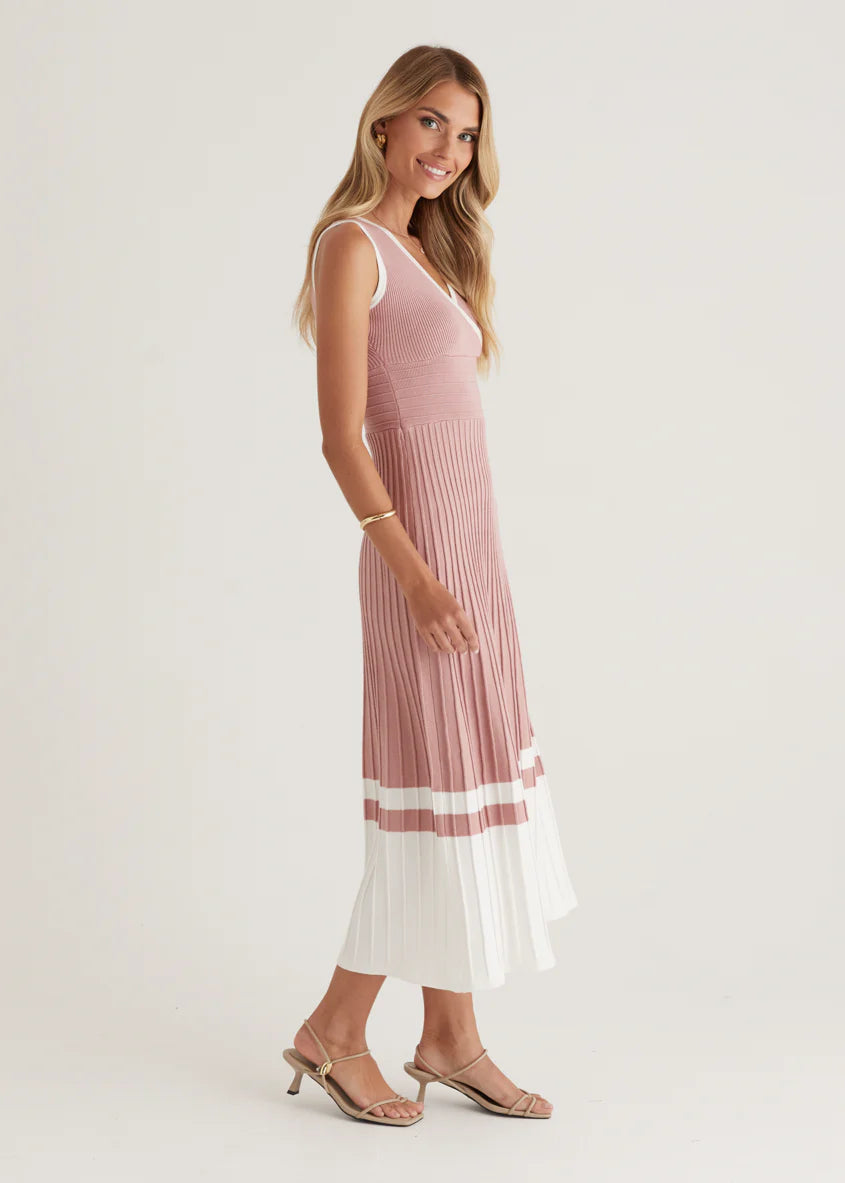 Radiate Knit Midi Dress - Blush