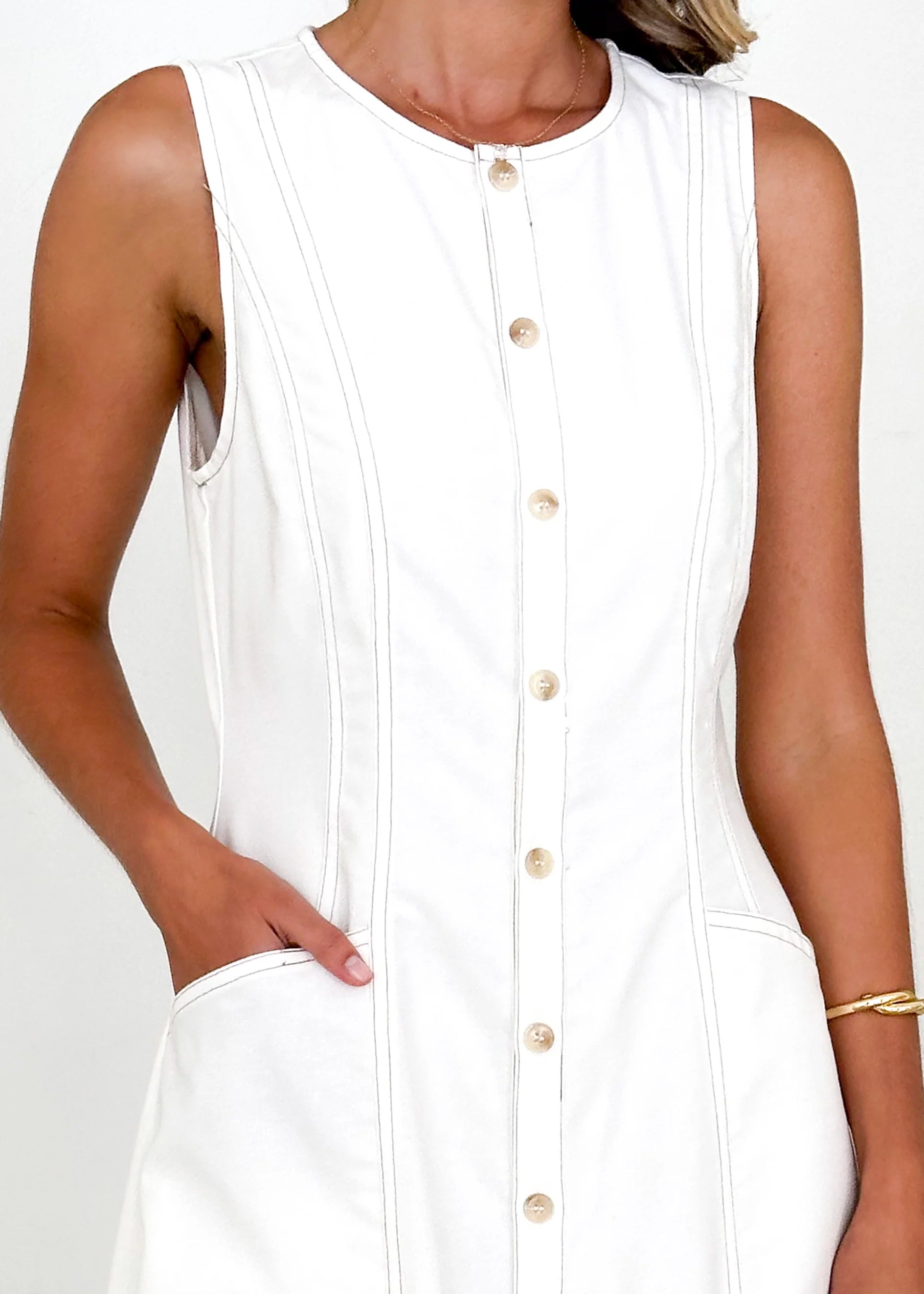 Drifter Midi Dress - Off White