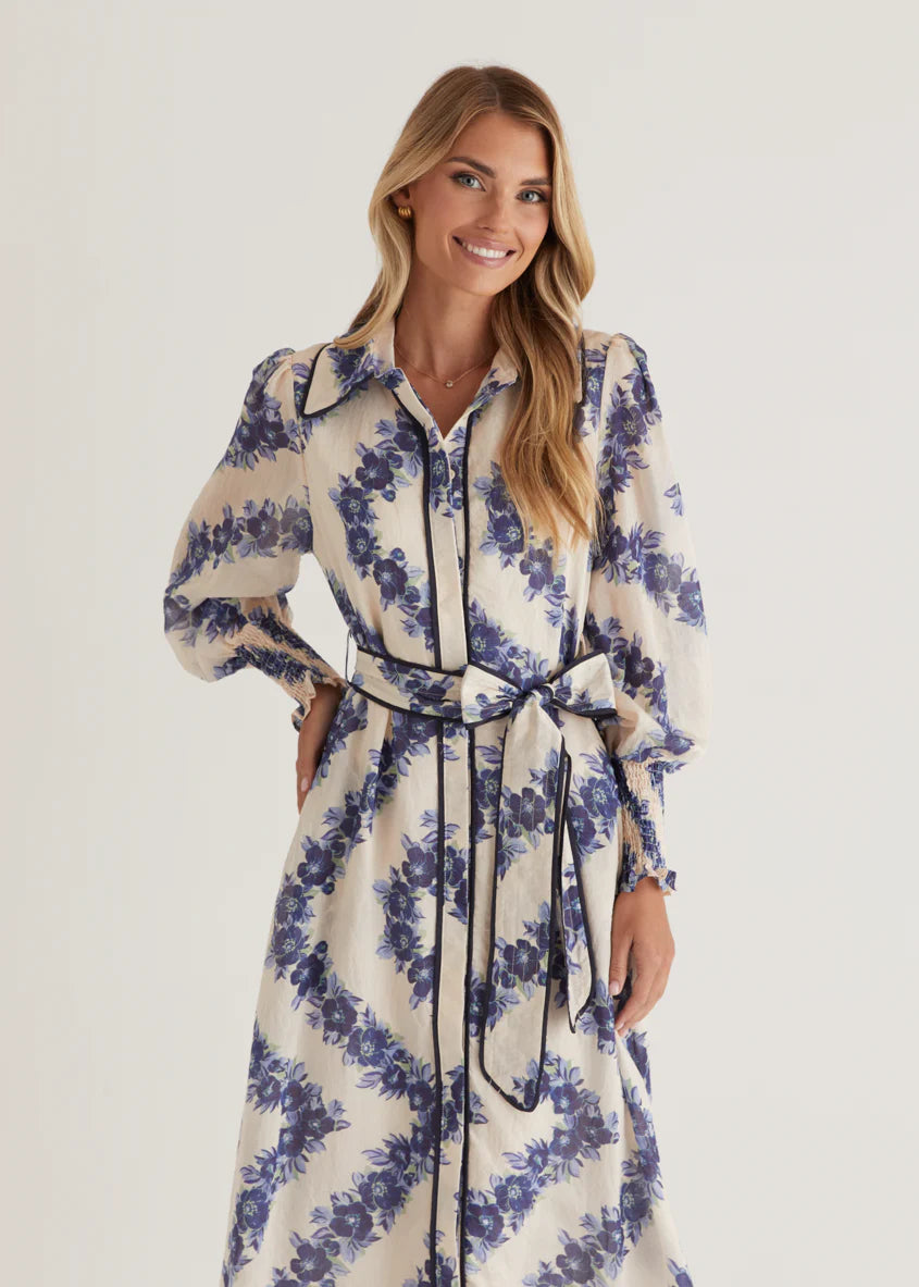 Rosemary Maxi Dress - Blue Floral