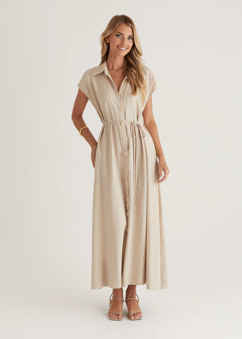 Rococo Maxi Dress - Natural
