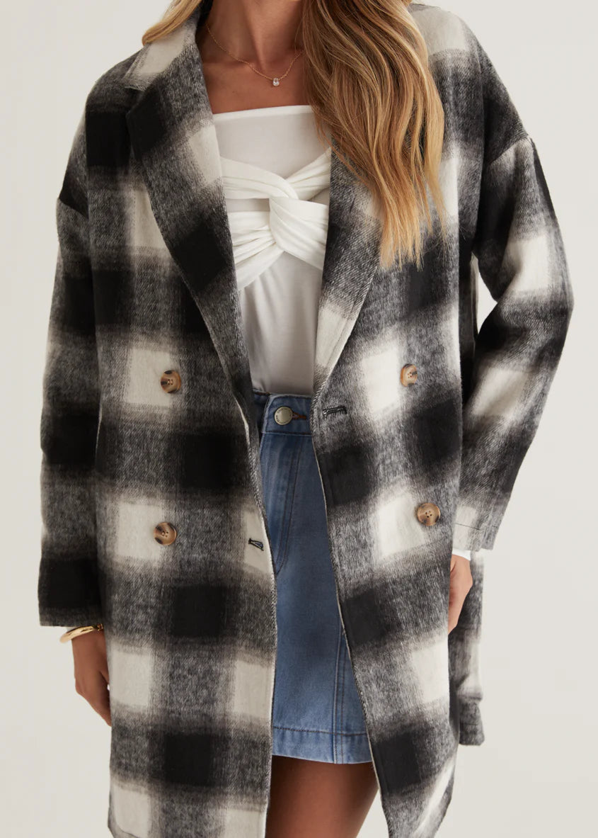 Cameron Coat - Black Check