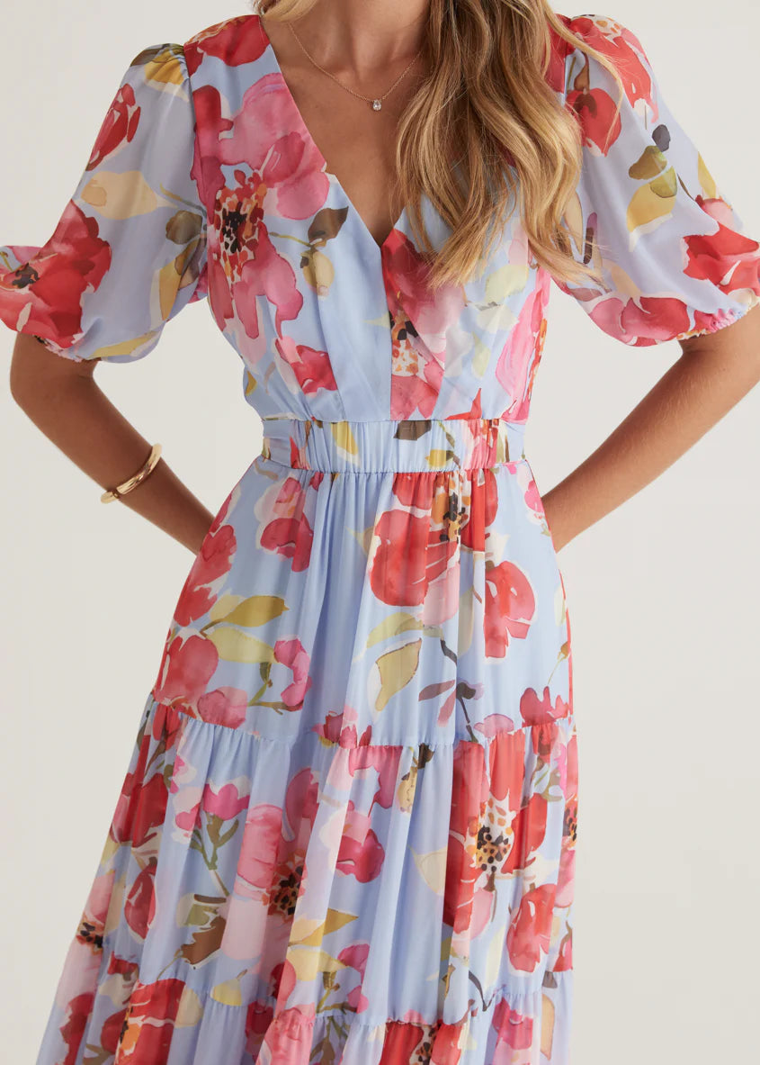 Casablanca Maxi Dress - Blue Floral