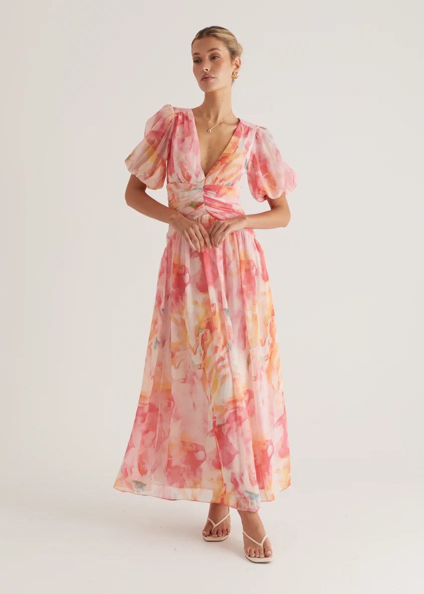 Aubree Maxi Dress - Ruby Splash