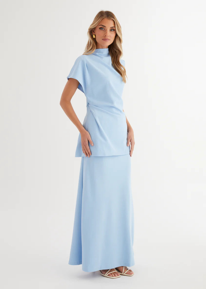 Solace Maxi Skirt - Blue