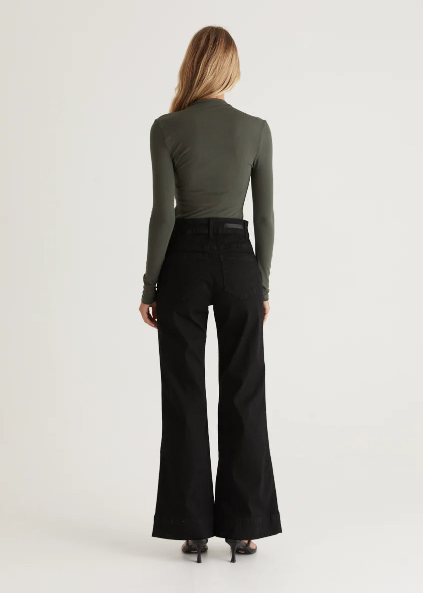 Zekroe Wide Leg Jeans - Black