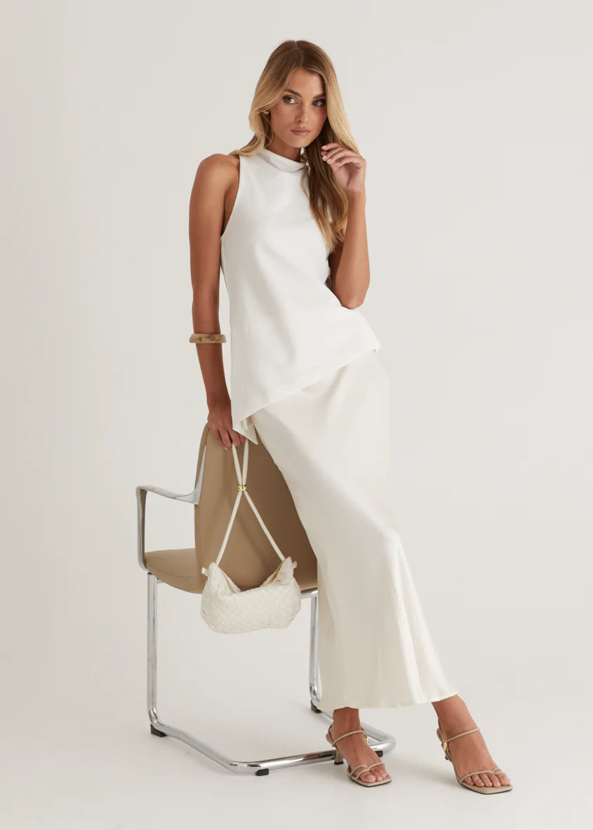 Logan Halter Top - Off White
