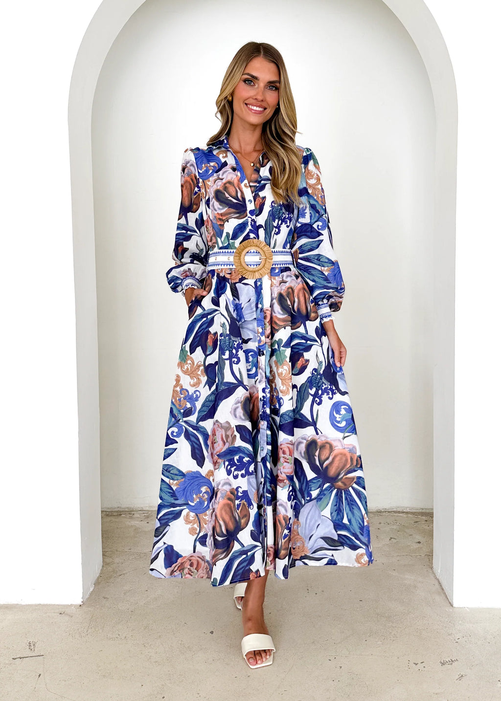 Nassa Maxi Dress - Azure Spritz