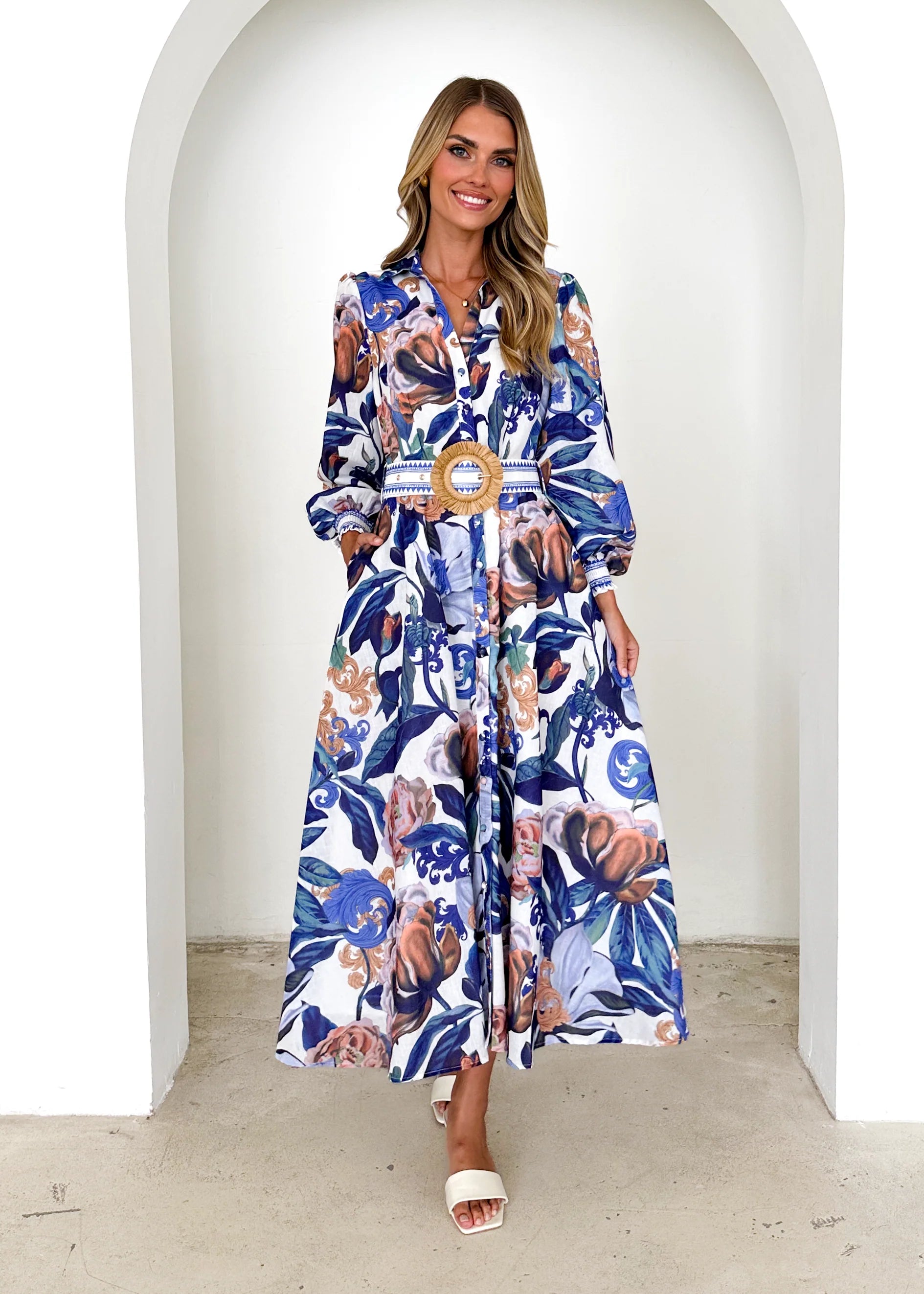 Nassa Maxi Dress - Azure Spritz
