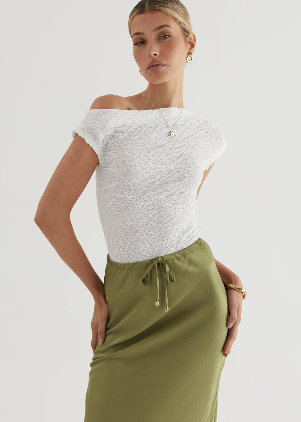 Sasha Maxi Skirt - Olive