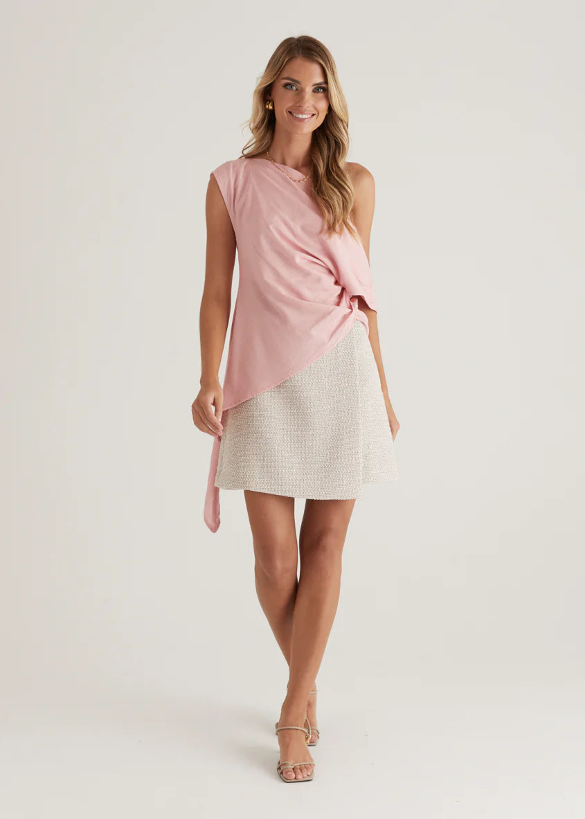 Kylo One Shoulder Top - Pink