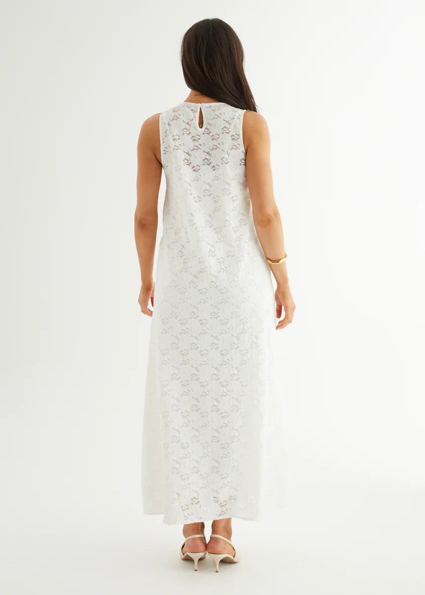 Aneika Lace Maxi Dress - White