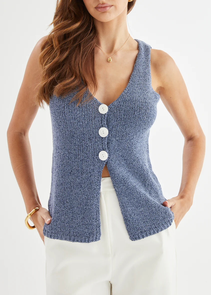 Avant Knit Top - Navy