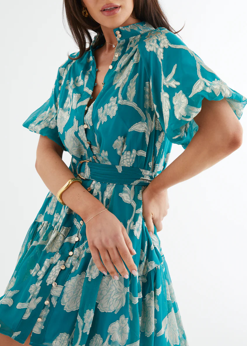Clemence Dress - Deep Turquoise