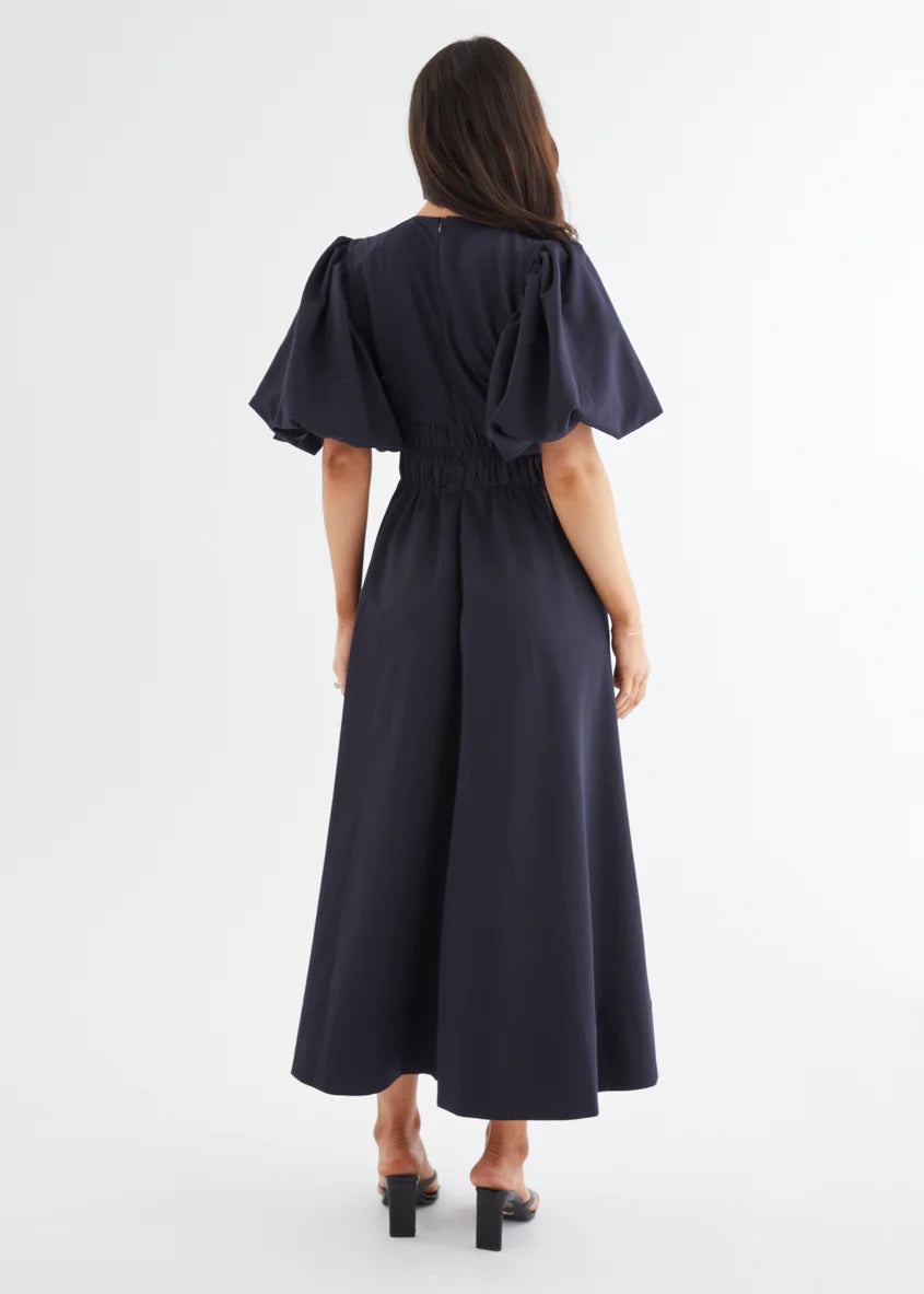 Misori Midi Dress - Indigo