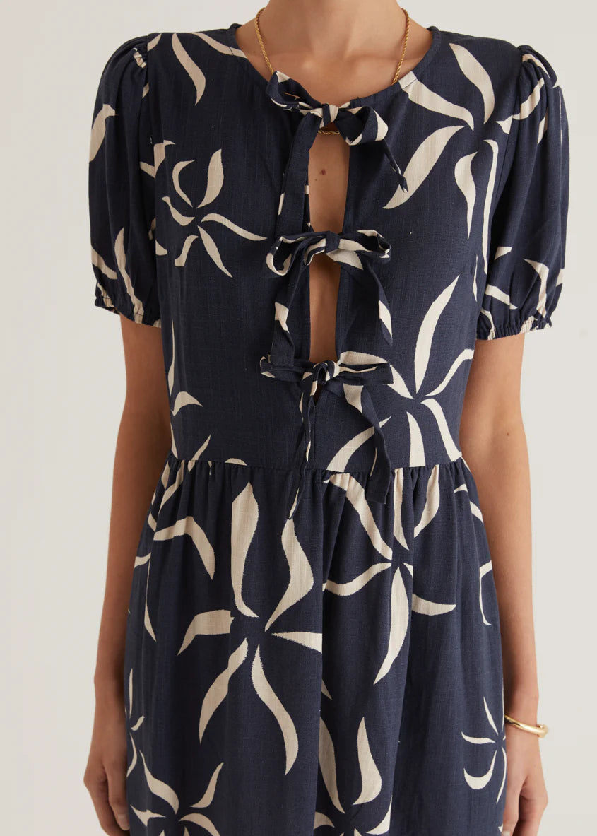 Ariel Dress - Navy Ayana