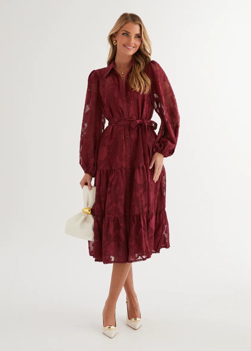 Lucinda Maxi Dress - Burgundy