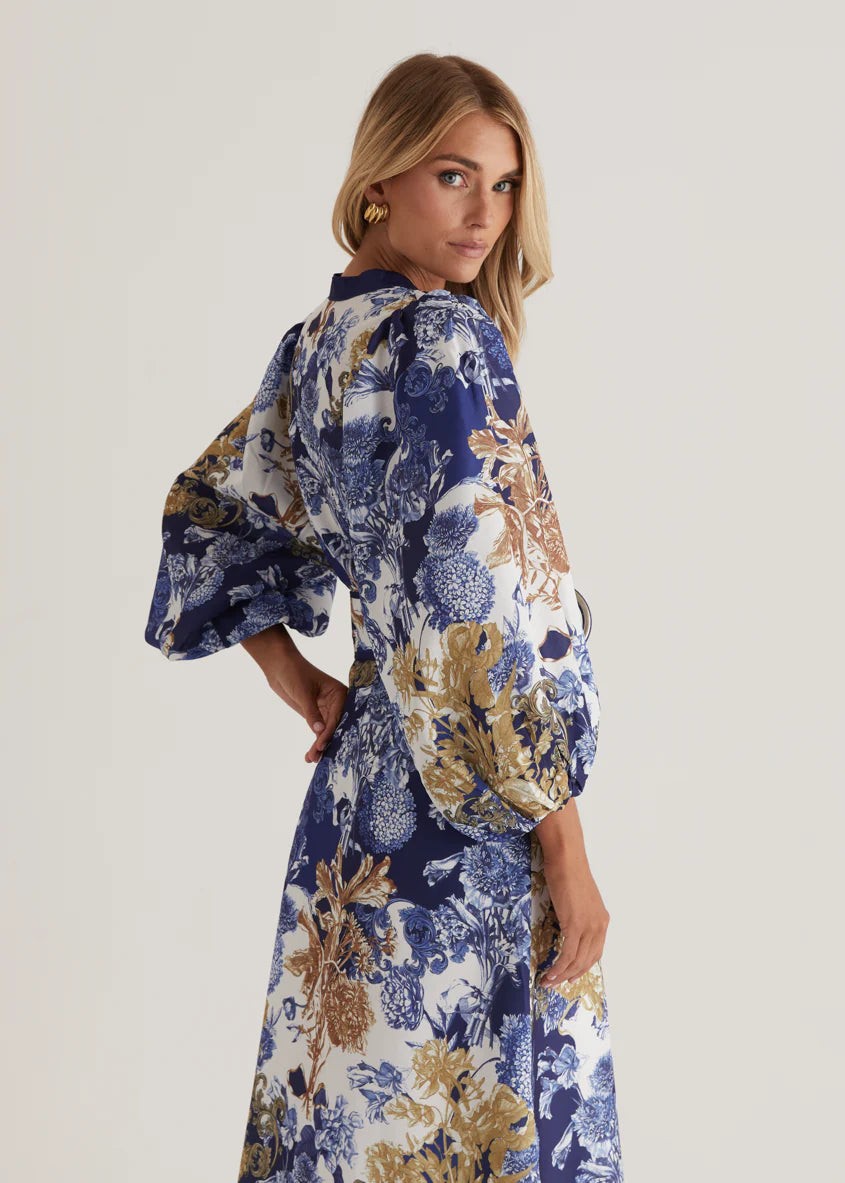 Wimsoe Midi Dress - Navy Chateau