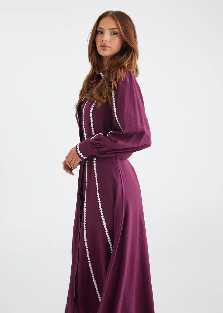 Nevaeh Maxi Dress - Plum