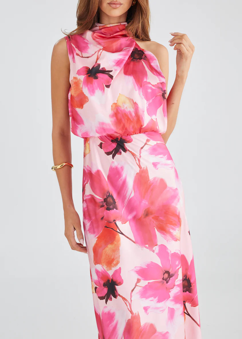 Joiss Maxi Dress - Raspberry Floral