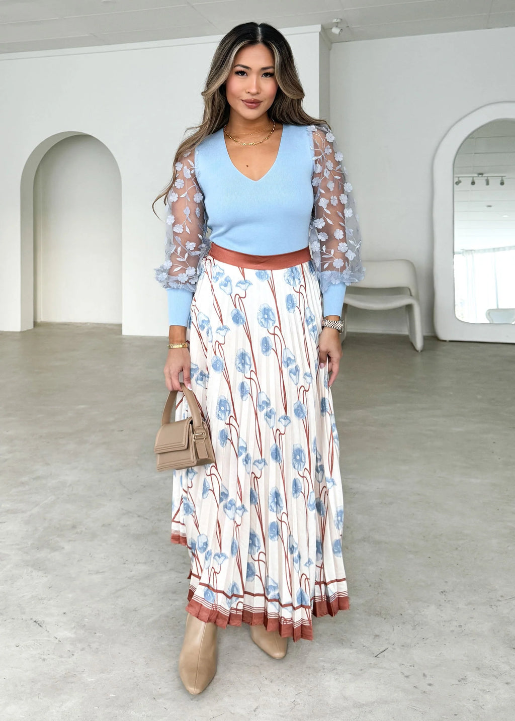 Andreas Knit Top - Powder Blue