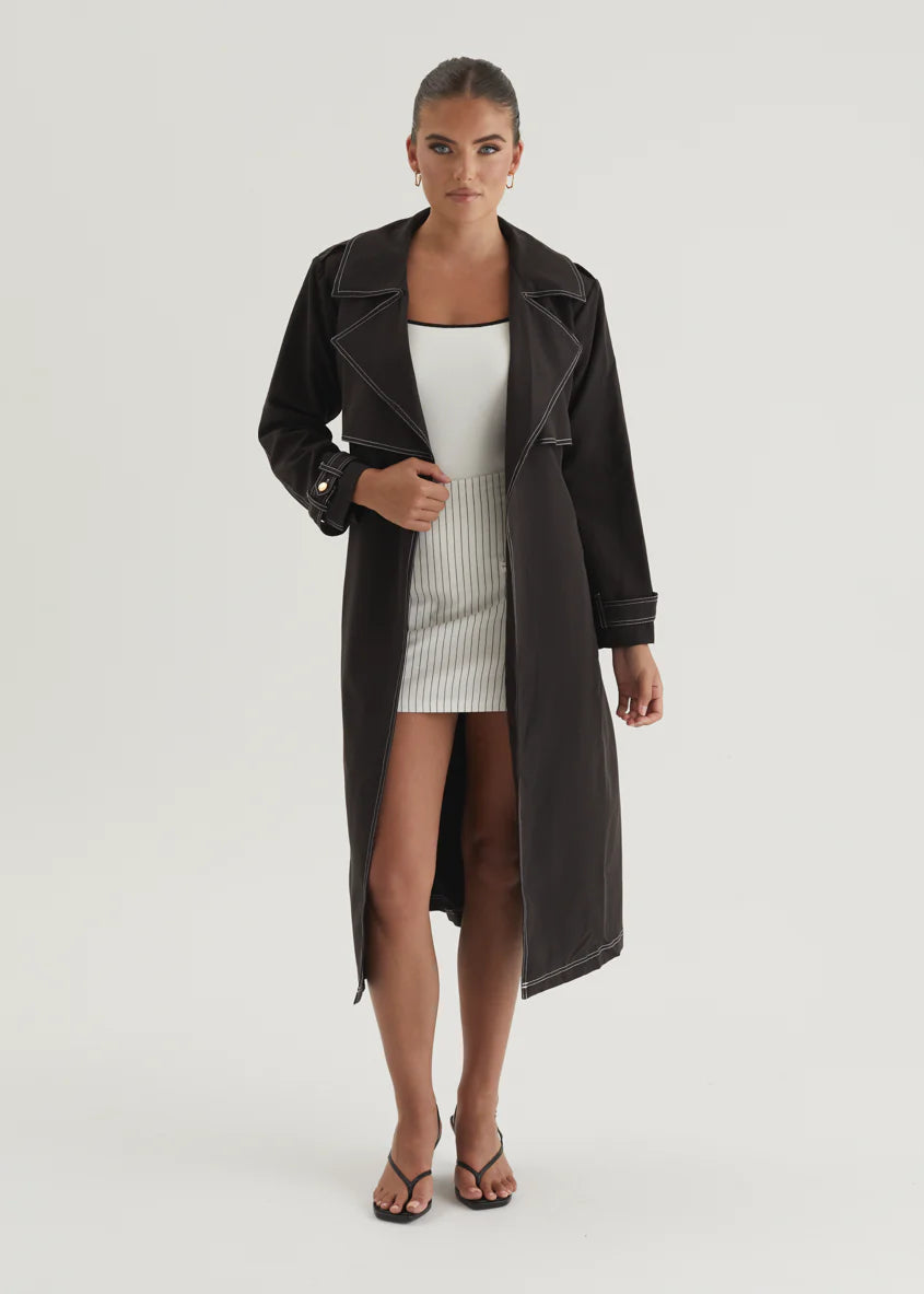 Jaidie Trench Coat - Black