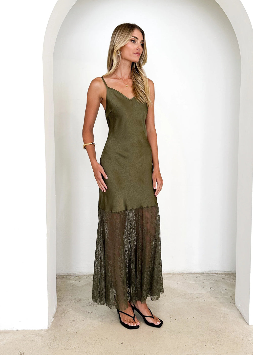 Anika Maxi Dress - Khaki
