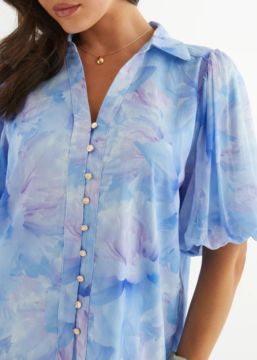 Adalyn Blouse - Blue Floral